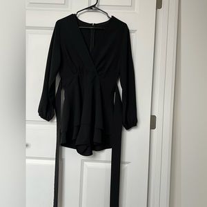 Black Long Sleeve Romper